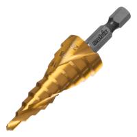 Сверло ступенчатое, 4-6-8-10-12-14-16-18-20 мм, HSS, спиральный профиль, шестигранный хвостовик Matrix купить в Москве с доставкой по всей России | ProtosMarket.ru