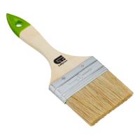 Кисть плоская 75 мм, натуральная щетина, деревянная ручка Сибртех