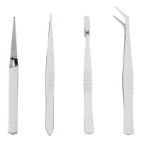 Набор пинцетов из нержавеющей стали, 4 шт, Sparta