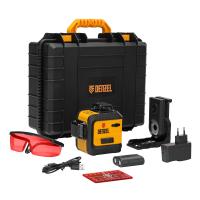 Лазерный уровень мультипризменный LX 360-2 Red, 30 м, 635 нм, аккумулятор Li 2800 мАч, резьба 5/8" Denzel