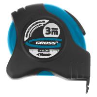 Рулетка "Schlagfest",3 м x 19 мм,магнитный обрезиненный зацеп,двусторонняя шкала,Нейлоновое покрытие,автоматическая фиксация Gross по ценам производителя в Казани с доставкой по всей России
