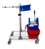 Тележка сервисная многофункциональная TEDDY 8189 на хромированной базе (без отжима)