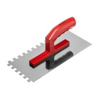 Гладилка стальная, 280 x 130 мм, зеркальная полировка, пластмастмассовая ручка, зуб 10 x 10 мм Matrix купить в Москве с доставкой по всей России | ProtosMarket.ru