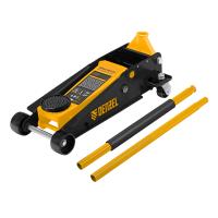 Домкрат гидравлический подкатной 3 т, с фиксатором, быстрый подъем, 135-480 мм, профессиональный Denzel