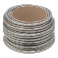 Трос металлополимерный прозрачный ПР-8.0, толщина 8.0 мм, моток 20 метров Сибртех