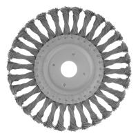 Щетка для УШМ 175 мм, посадка 22.2 мм, плоская, крученая проволока 0.5 мм Matrix