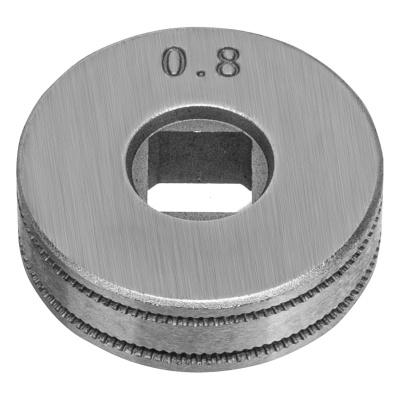 Подающий ролик, U профиль зубчатый под флюсовую проволоку 0,8-1мм посадка квадрат, 2 шт Denzel по ценам производителя в Казани с доставкой по всей России