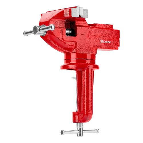 Тиски слесарные, 80 мм, настольные, поворотные, c наковальней MTX по ценам производителя в Казани с доставкой по всей России