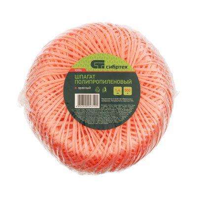 Шпагат полипропиленовый красный, 1.4 мм, L 500, Сибртех по ценам производителя в Казани с доставкой по всей России