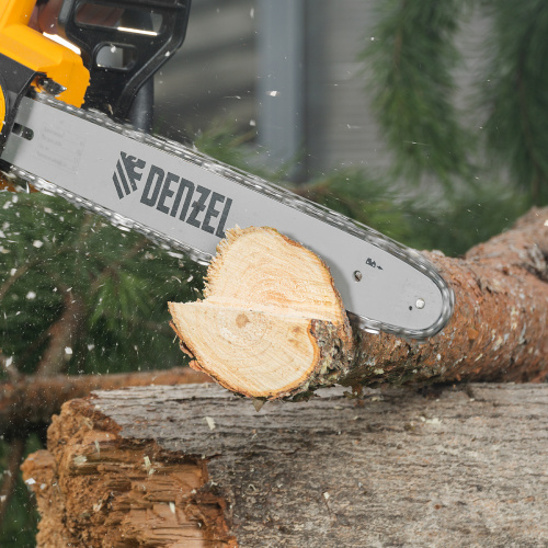 Пила цепная электрическая EDS-2000P, 2 кВт,поперечная, шина 40 см, шаг 3/8, паз 1.3 мм, 57 звеньев Denzel купить в Москве с доставкой по всей России | ProtosMarket.ru