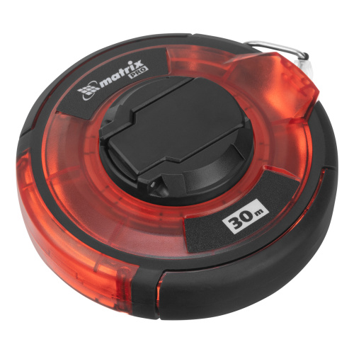 Рулетка геодезическая 30 м х 12,5 мм, закрытый корпус, стальная лента, односторонняя шкала, Pro Matrix по ценам производителя в Казани с доставкой по всей России