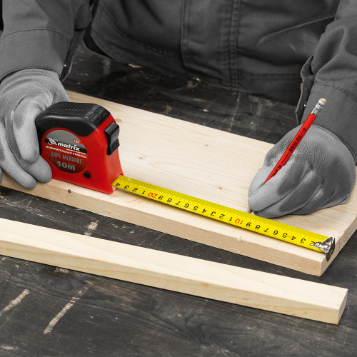 Рулетка Double fixation,10 м х 25 мм,обрезиненный корпус,двойная плавная фиксация Matrix по ценам производителя в Казани с доставкой по всей России