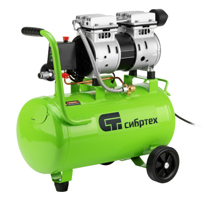 Компрессор безмаслянный малошумный МБ 1100/24,1100 Вт, 24 л, 170 л/мин Сибртех купить в Москве с доставкой по всей России | ProtosMarket.ru