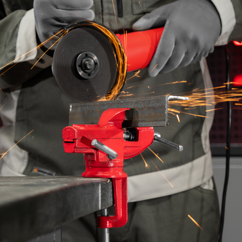 Тиски слесарные, 50 мм, настольные, поворотные, c наковальней MTX купить в Москве с доставкой по всей России | ProtosMarket.ru