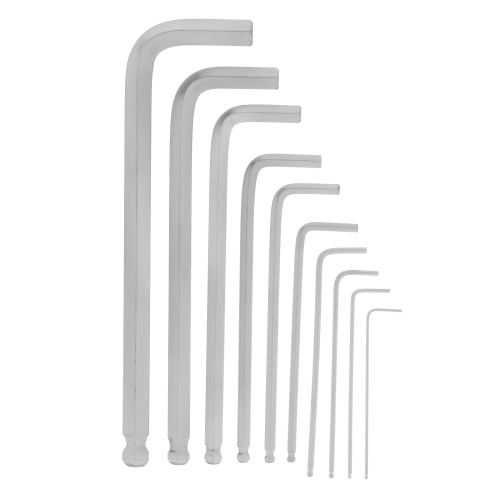 Набор ключей имбусовых HEX, 1.5-12 мм, CrV, 10 шт, удлиненных, шарообразный наконечник, с сатинированным покрытием, чехол Matrix купить в Москве с доставкой по всей России | ProtosMarket.ru