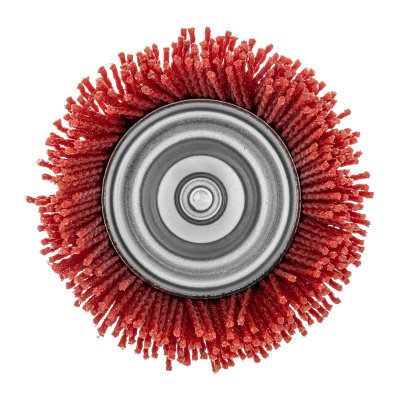 Щетка для дрели, 75 мм, Чашка, со шпилькой, нейлоновая щетина Denzel по ценам производителя в Казани с доставкой по всей России