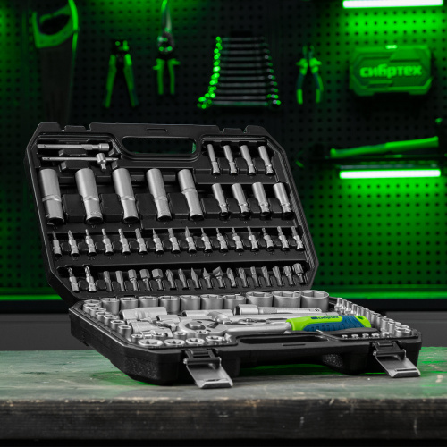 Набор инструментов, 1/2", 1/4", 108 предметов// Сибртех купить в Москве с доставкой по всей России | ProtosMarket.ru