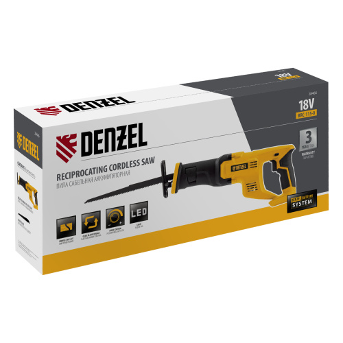 Пила сабельная аккумуляторная CRC-115-0,  18В Li-Ion Denzel купить в Москве с доставкой по всей России | ProtosMarket.ru