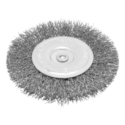 Щетка для дрели 100 мм, плоская со шпилькой, витая проволока Сибртех по ценам производителя в Казани с доставкой по всей России