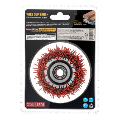 Щетка для УШМ, 100 мм, Чашка, нейлоновая щетина, М14 Denzel по ценам производителя в Казани с доставкой по всей России