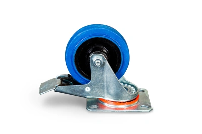 Колесо поворотное резина SRCLb 42 100 мм с тормозом (F) купить в Москве с доставкой по всей России | ProtosMarket.ru