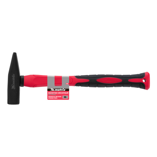 Молоток слесарный optimal, 400 г, фибергласовая обрезиненная рукоятка, квадратный боек Matrix купить в Москве с доставкой по всей России | ProtosMarket.ru