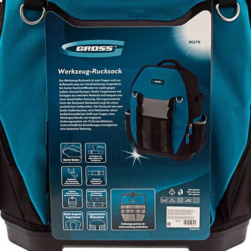 Рюкзак для инструмента Experte, 77 карманов, пластиковое дно, органайзер, 360 х 205 х 470 мм Gross купить в Москве с доставкой по всей России | ProtosMarket.ru