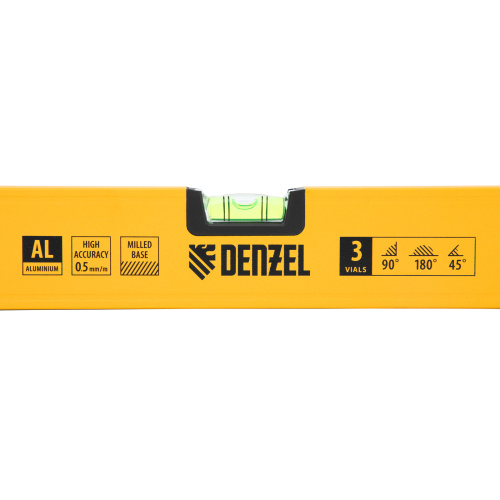 Уровень алюминиевый, магнит, фрезерованный, 3 глазка (1 зеркал.) 0,5 мм/м, 1000 мм Denzel купить в Москве с доставкой по всей России | ProtosMarket.ru