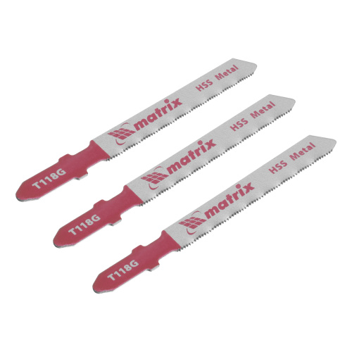 Полотна для электролобзика по металлу, 3 шт, T118G, 50 х 0.8 мм, HSS Matrix Professional купить в Москве с доставкой по всей России | ProtosMarket.ru