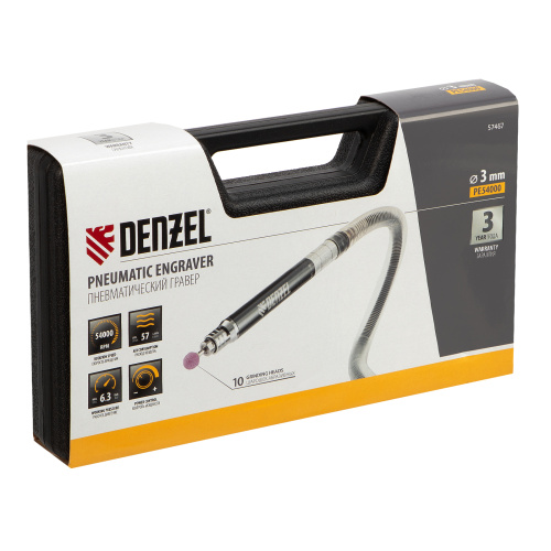 Пневматический гравер PE54000, 54000 об/мин, 3 мм, 57 л/мин Denzel по ценам производителя в Казани с доставкой по всей России