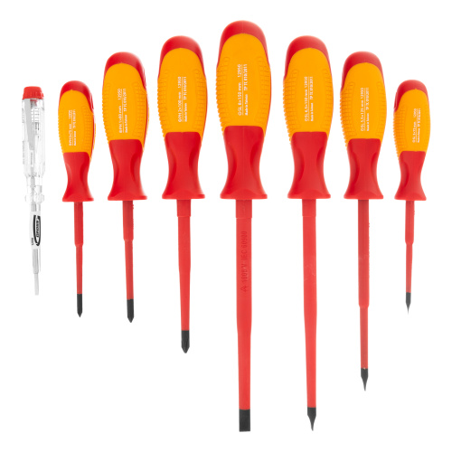 Набор отверток диэлектрических до 1000 В, 8 шт, тестер, CrMo, двухкомпонентные рукоятки Gross купить в Москве с доставкой по всей России | ProtosMarket.ru