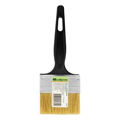 Кисть флейцевая "Стандарт", 70 х 6 мм, натуральная щетина, пластиковая ручка Сибртех купить в Москве с доставкой по всей России | ProtosMarket.ru