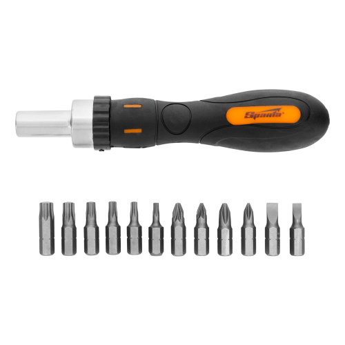 Отвертка реверсивная с набором бит, CrV, 12 шт, Sparta купить в Москве с доставкой по всей России | ProtosMarket.ru