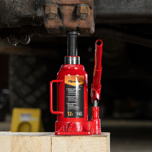 Домкрат гидравлический бутылочный, 12 т, h подъема 210-400 мм Sparta купить в Москве с доставкой по всей России | ProtosMarket.ru