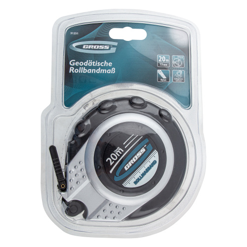 Рулетка геодезическая 20 м х 13 мм, закрытый корпус, металлическая лента, нейлон Gross купить в Москве с доставкой по всей России | ProtosMarket.ru