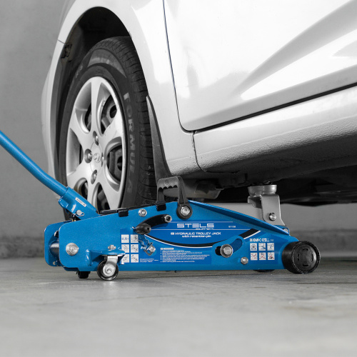 Домкрат гидравлический подкатной с фиксатором, 2.5 т, Safety Pin, 140-385 мм, в кейсе Stels купить в Москве с доставкой по всей России | ProtosMarket.ru