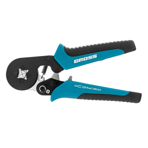Клещи (пресс-клещи) для обжима наконечников электропроводов с сечением 0.25-8 мм2 Gross по ценам производителя в Казани с доставкой по всей России