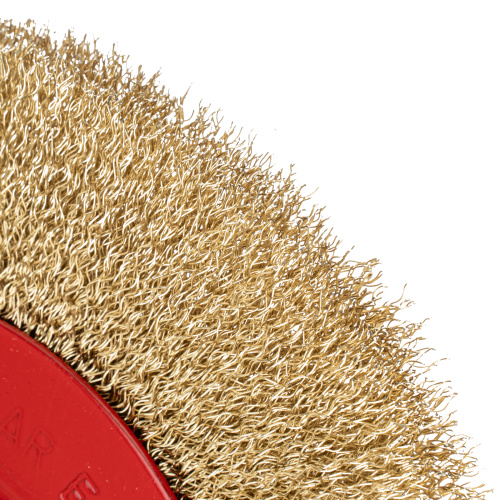 Щетка для точила, 200 мм, посадка 32 мм, плоская, латунированная витая проволока Matrix купить в Москве с доставкой по всей России | ProtosMarket.ru