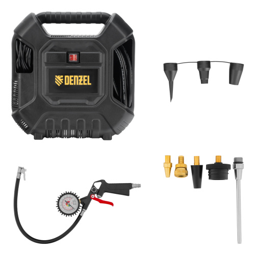 Компрессор воздушный DL1100 1.1 кВт, 180 л/мин, с набором аксессуаров Denzel купить в Москве с доставкой по всей России | ProtosMarket.ru