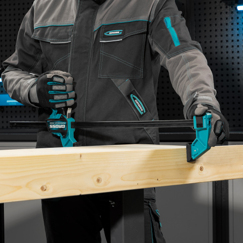 Струбцина реечная, быстрозажимная, пистолетного типа, пошаговый механизм, пластиковый корпус, 600мм Gross купить в Москве с доставкой по всей России | ProtosMarket.ru