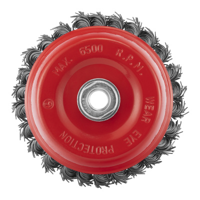 Щетка для УШМ, 125 мм, М14, "чашка", крученая проволока 0.8 мм Matrix по ценам производителя в Казани с доставкой по всей России