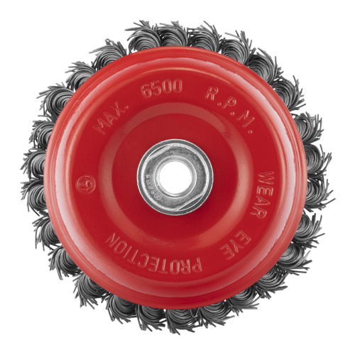 Щетка для УШМ, 125 мм, М14, "чашка", крученая проволока 0.8 мм Matrix по ценам производителя в Казани с доставкой по всей России