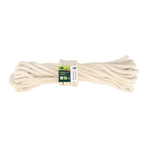 Веревка х/б, D 10 мм, L 11 м, крученая, 211 кгс Сибртех купить в Москве с доставкой по всей России | ProtosMarket.ru