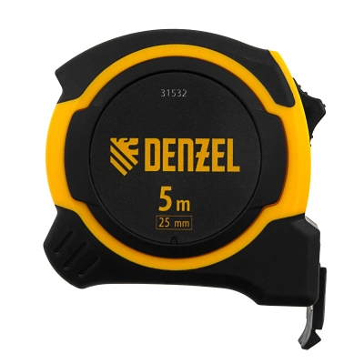 Рулетка 5м х 25мм, двухкомп. корпус, магнитный обрезиненный зацеп Denzel по ценам производителя в Казани с доставкой по всей России