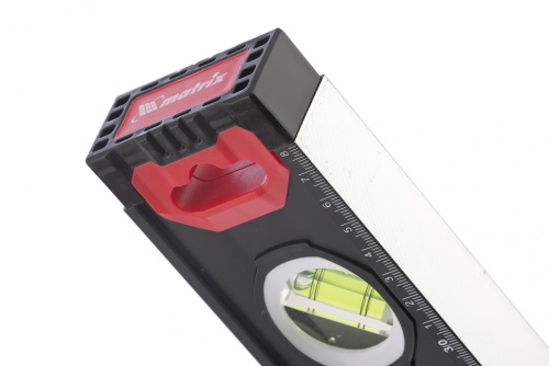 Уровень алюминиевый, усиленный, фрезерованный, 3 глазка, двухкомпонентные рукоятки, 1200 мм Matrix купить в Москве с доставкой по всей России | ProtosMarket.ru