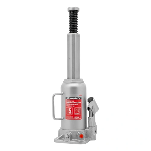 Домкрат гидравлический бутылочный, 15 т, высота подъема 230-460 мм Matrix купить в Москве с доставкой по всей России | ProtosMarket.ru