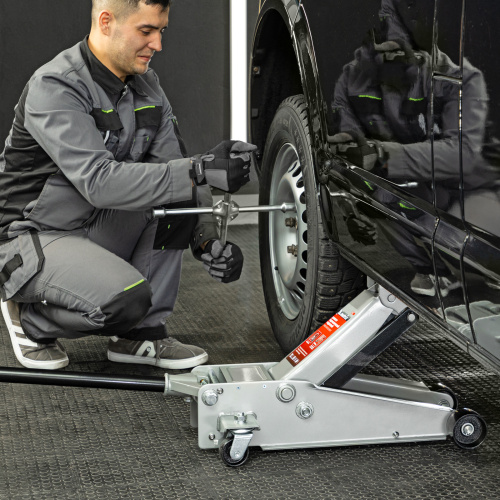 Домкрат гидравлический подкатной профессиональный, быстрый подъем, 3 т, 130-465 мм. Quick Matrix купить в Москве с доставкой по всей России | ProtosMarket.ru