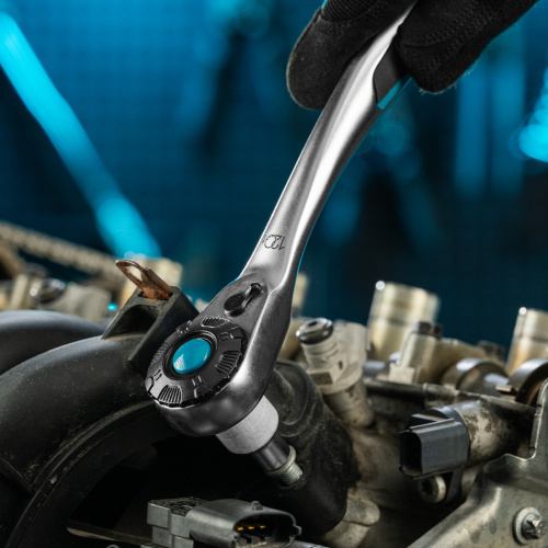 Ключ-трещотка 1/2", CrV, 120 зубьев, с быстрым сбросом, цельнометаллический, хром Gross купить в Москве с доставкой по всей России | ProtosMarket.ru