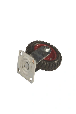 Колесо большегрузное поворотное PS 160 мм резина с протектором (F) по ценам производителя в Казани с доставкой по всей России