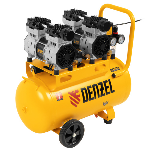 Компрессор безмасляный, малошумный DLS 1500/50, 1500 ВТ, 2x750, 50 л, 260 л/мин Denzel купить в Москве с доставкой по всей России | ProtosMarket.ru